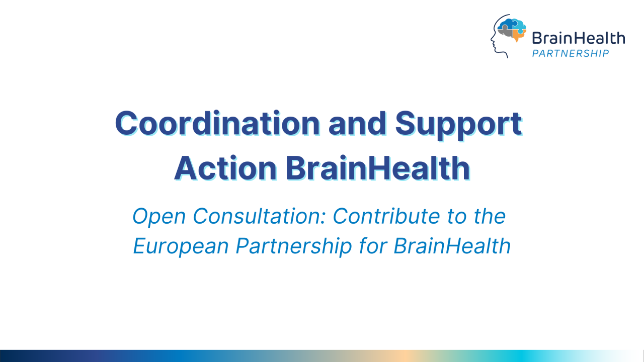 Contribute to the European Partnership for BrainHealth